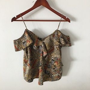 Lucky Brand Cold Shoulder Top  Sz S